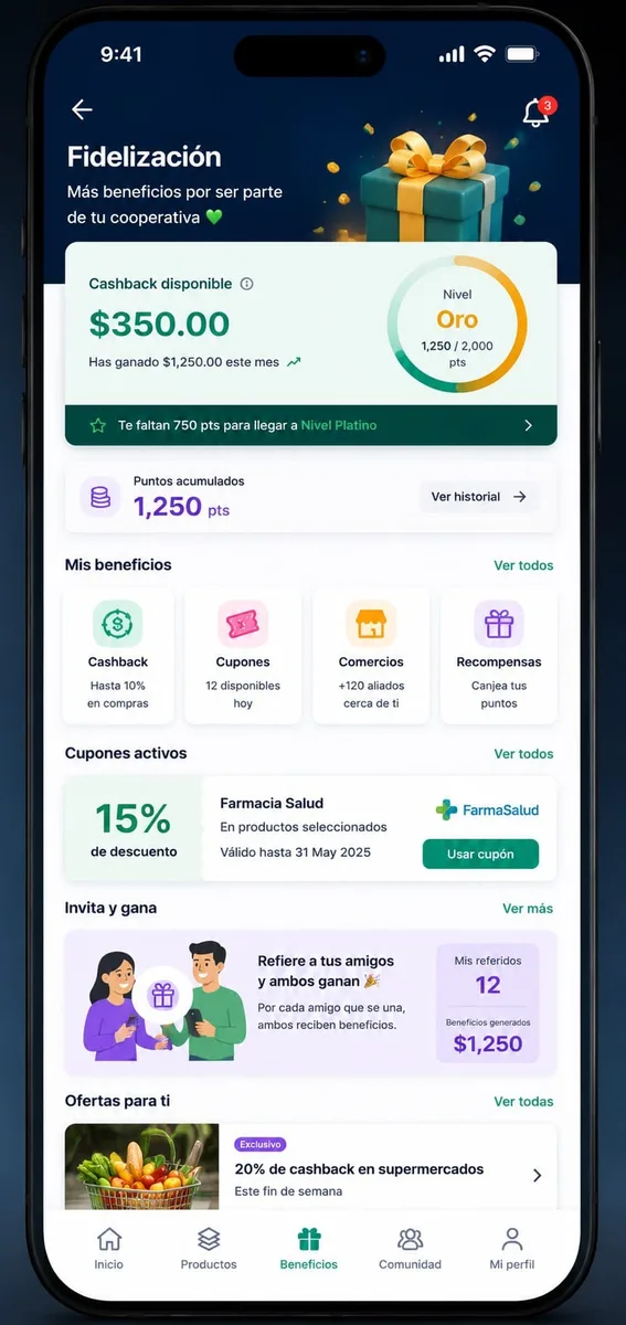App SIPET de fidelización para socios