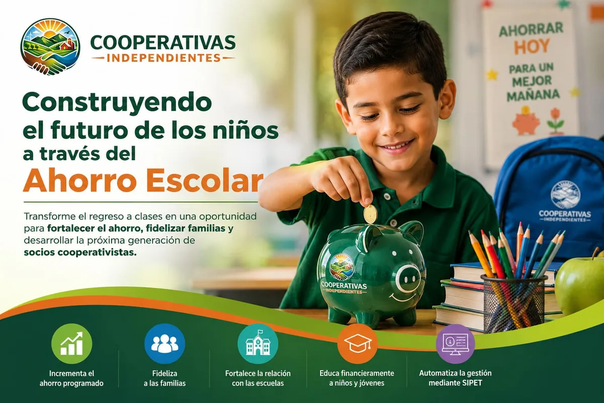 Niño ahorrando en el programa Ahorro Escolar